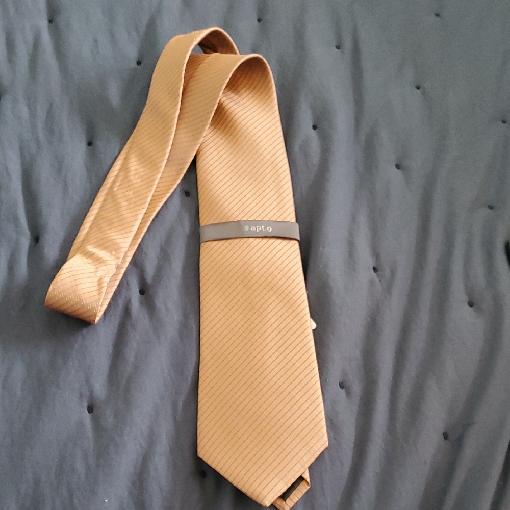 Apt. 9 Apricot Diagonal Stripe Men's Tie